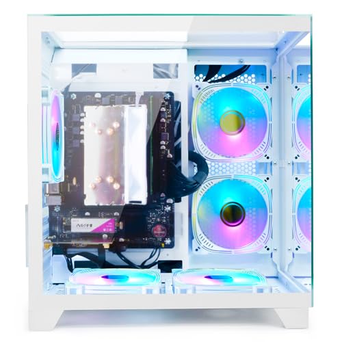 LXZ Desktop PC Computer AMD Ryzen 5 5600GT 6 core 3.6GHz, 16G DDR4 RAM, 512G NVME SSD, Tower Computer for Home and Office (White) - Image 6