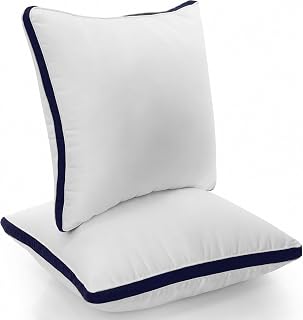 Utopia Bedding Pillows 50 X 50 cm, 2 Pack Sleeping Pillows With Filler | Sleeping cushions, pure polyester fibers, double stitched seams for extra durability, comfortable night's sleep
