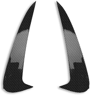 Car Rear Bumper Side Spoiler, Compatible with Benz C-Class Wagon S205 Estate C180 C200 AMG 2015-2021, Rear Bumper Splitter Side Spoiler Air Vent Wind Knife Body Kit, Carbon Fiber Look