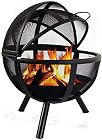 SGSG Feuerstelle, multifunktionale Feuerstelle im Freien 30 Zoll runden Holzofen Hinterhof und Patio Firepi… – Bild 1