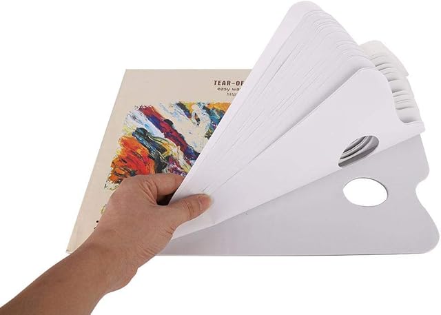 Palette Paper, 30 Sheets A3 Tear Off Paper Palette Artist Paint Matching Paper Palette Pad Coated Paper for Watercolor Oil Painting Gouache
