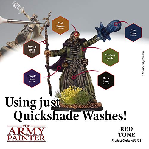 The Army Painter Red Tone Ink - Quickshade Wash - Non-Toxic Lightly Pigmented Water Based Wash Paint For Tabletop Roleplaying, Boardgames, And Wargames Miniature Model Painting #TOP3