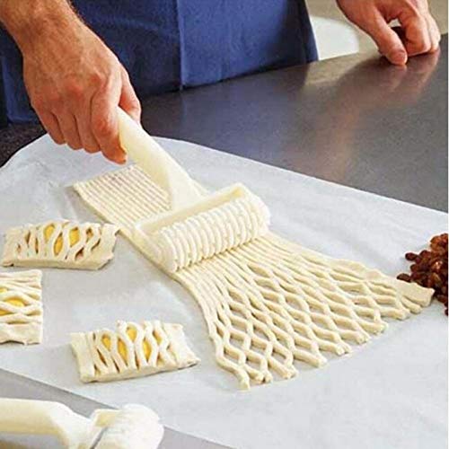 Cafurty Lattice Roller Cutter Kitchen Bakery Tool Kit Cookie Pie Pastry Bread Lattice Roller Cutter Household Craft Diy Baking Tool #TOP4