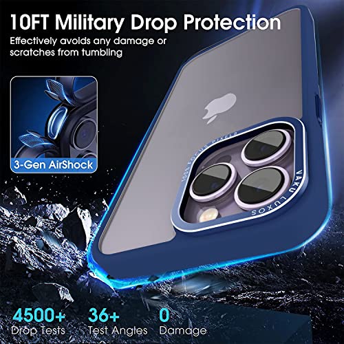 Image of eller sante Trans Armor for iPhone 14 Pro Case Cover, 6 Feet Drop, Metal Ring Camera Protection, Shockproof, Scratch Resistant, Slim, Compatible with iPhone 14 Pro Back Cover - Dark Blue