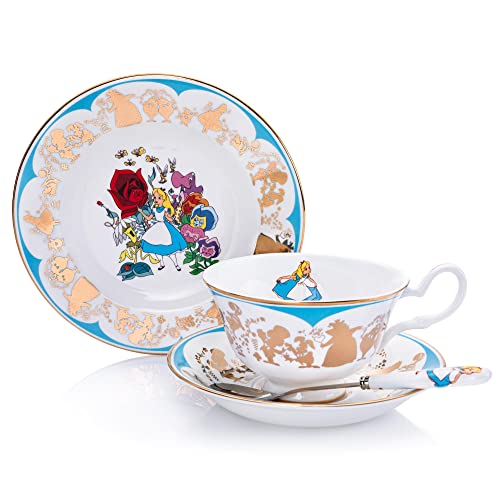 Disney-Alice-in-Wonderland-Cup-and-Saucer-Fine-Bone-China-75--15--15-cm-Multicolor