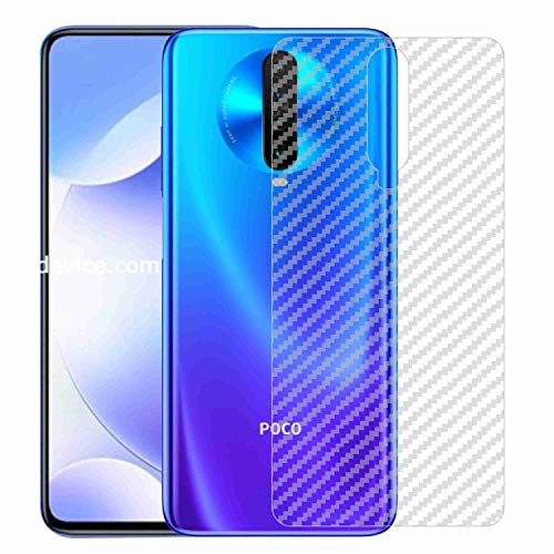 Image of Compatible with Redmi Pocophone X2 Back Screen Protective Film Carbon Fiber Skin Transparent Screen Guard Sticker