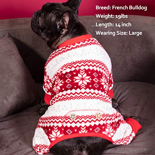 Kyeese Dog Pajamas Christmas Snowflake Small Dog Pjs Holiday Dog Onesie Dog Jumpsuit #TOP3