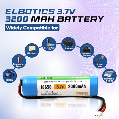 Image of 3.7 V 2000 mAh Rechargeable Batteries Lithium-Ion Battery with XH2.54 /2P Connector for DIY Electronic Products Toys Lighting Bluetooth Devices (2000mAh PH2.0)