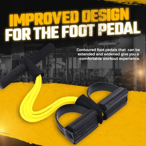 Image of Pull Reducer Leg Exercise Equipment Tummy Trimmer - Yoga Pedal Puller Resistance Band, Pedal Puller for Exercise, Stomach Exercise Equipment, Gym & Yoga Basic Equipment - 4 Tubes