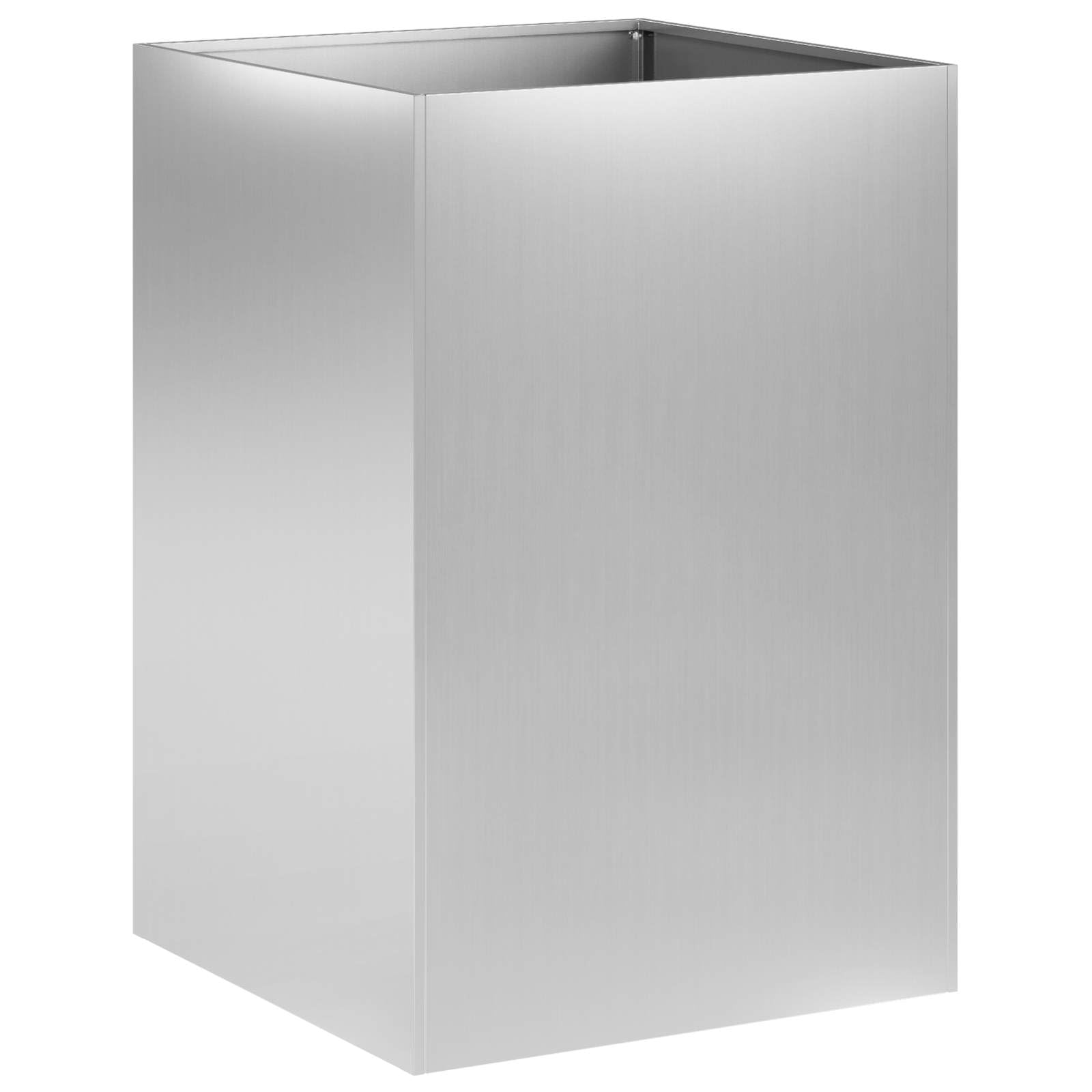 Genérico Macetero de Jardín Plateado 40 x 40 x 75 cm Acero Galvanizado,Casa y jardín,Maceteros y jardineras,7.5 kg-8005382
