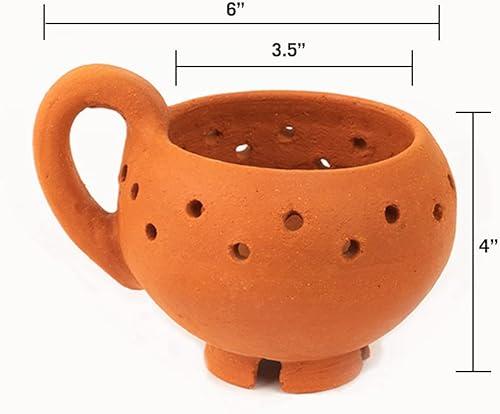 Miniatura 6 de Quemador de incienso Mayan Copal Cup Copalera o Sahumerio, carbón ardiente con rocas o hierbas. Este kit contiene: Copalera, Copal puro 1.41 oz/ 40