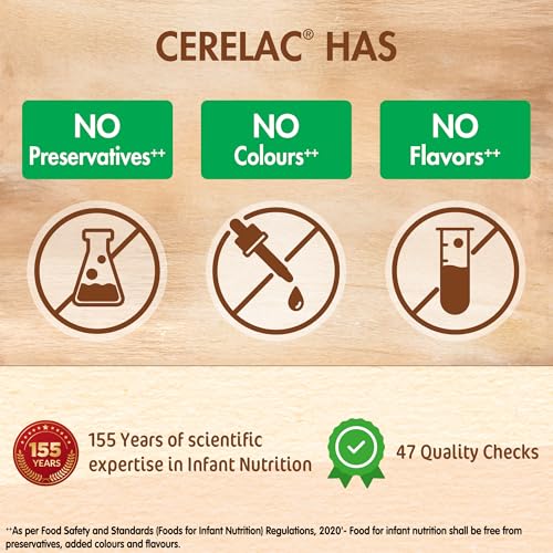 Image of CERELAC Baby Food Cereal | No Preservatives | Wheat Orange for 8 to 24 Months Baby | Source of Iron & Protein for Babies | Instant Cereal | 300g