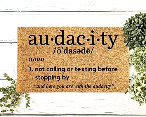 Audacity Welcome Mat - Funny Housewarming Gift,...