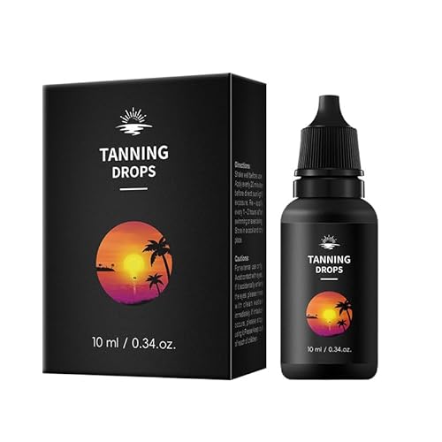 Image of Tanning Drops Self Tanner | 10ml/0.34oz Gradual Sunless Tanning Serum | Natural Bronzing Drops for Face & Body | Streak-Free, Fast-Absorbing Sunless Tanner for a Golden Glow | Vegan & Cruelty-Free
