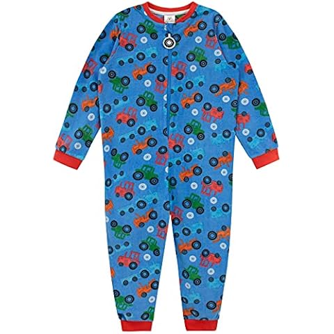 Harry Bear Tractor Blue Sleepsuit for Boys Cover