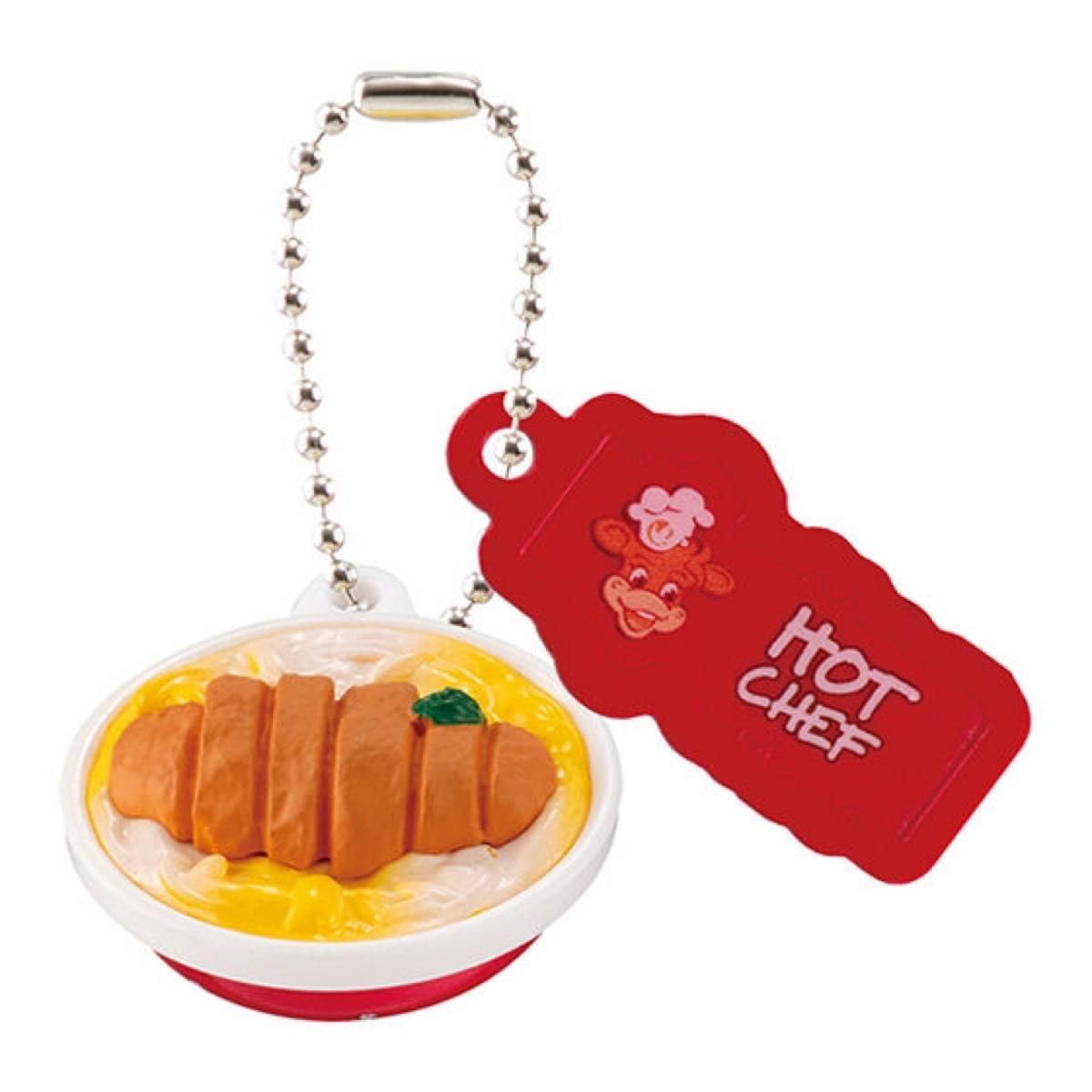 ミニチュアチャームミニソーセージクロワッサン親子丼食品サンプル3点