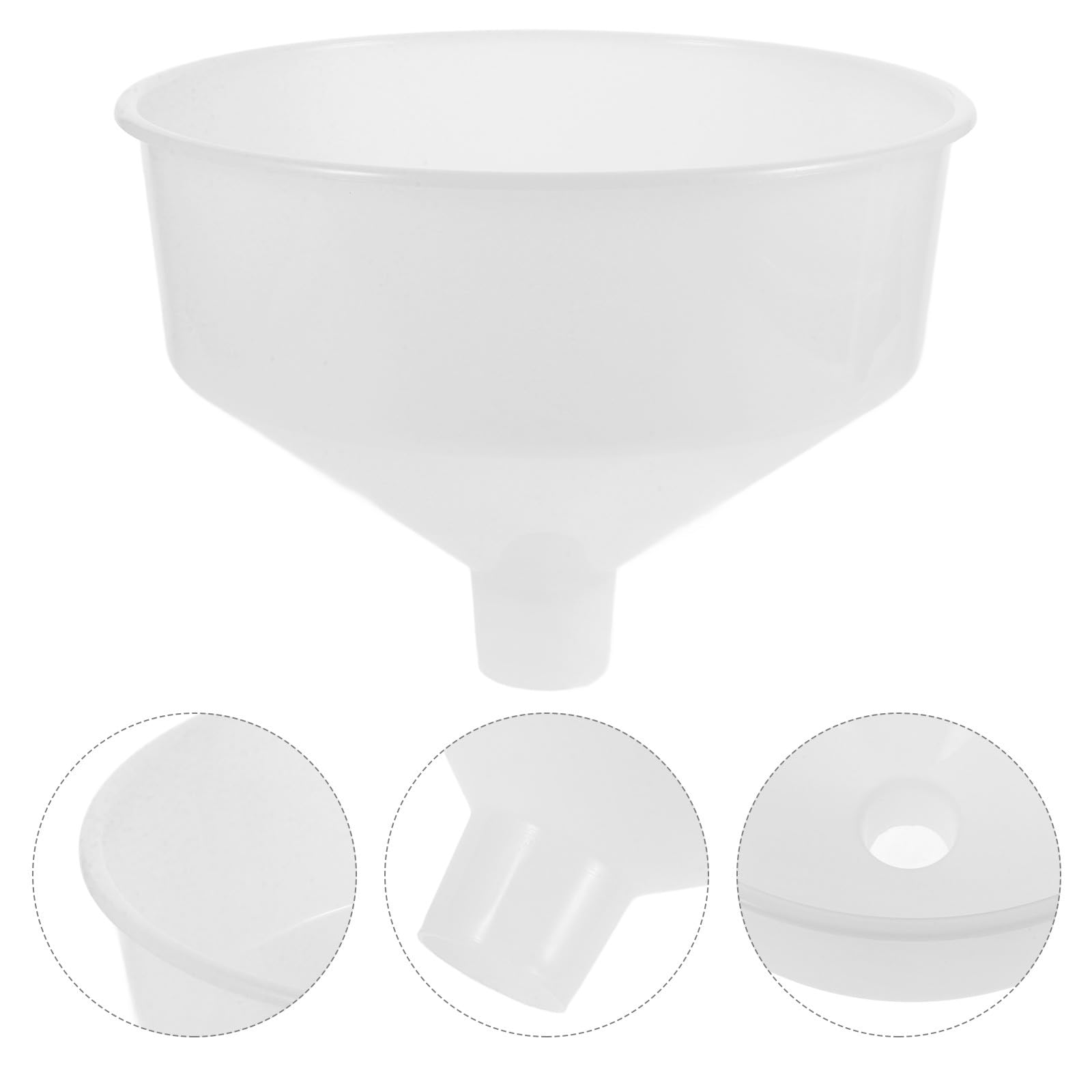 Embudo de Cocina de Boca Ancha Grande, Plástico Blanco, Uso Versátil