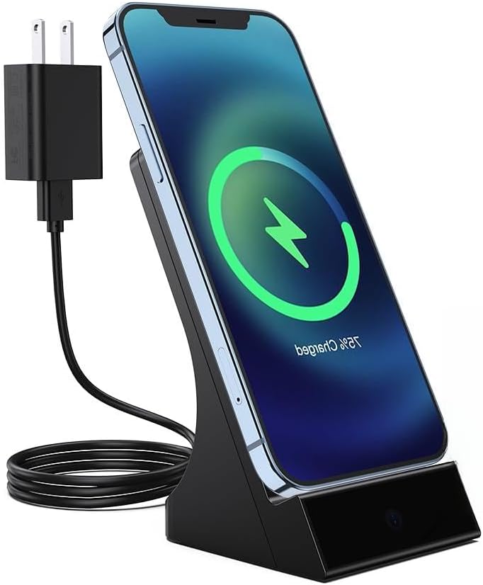 LIZVIE Phone Charger Dock, 1080P Full HD Wide-Angle Charging Cam, Indoor Wireless Charger Cam with 120° Lens, APP Remote Control, Wireless Charging, for Home Security, Office, or Pets.
