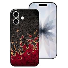 Black with Red Topographic Line