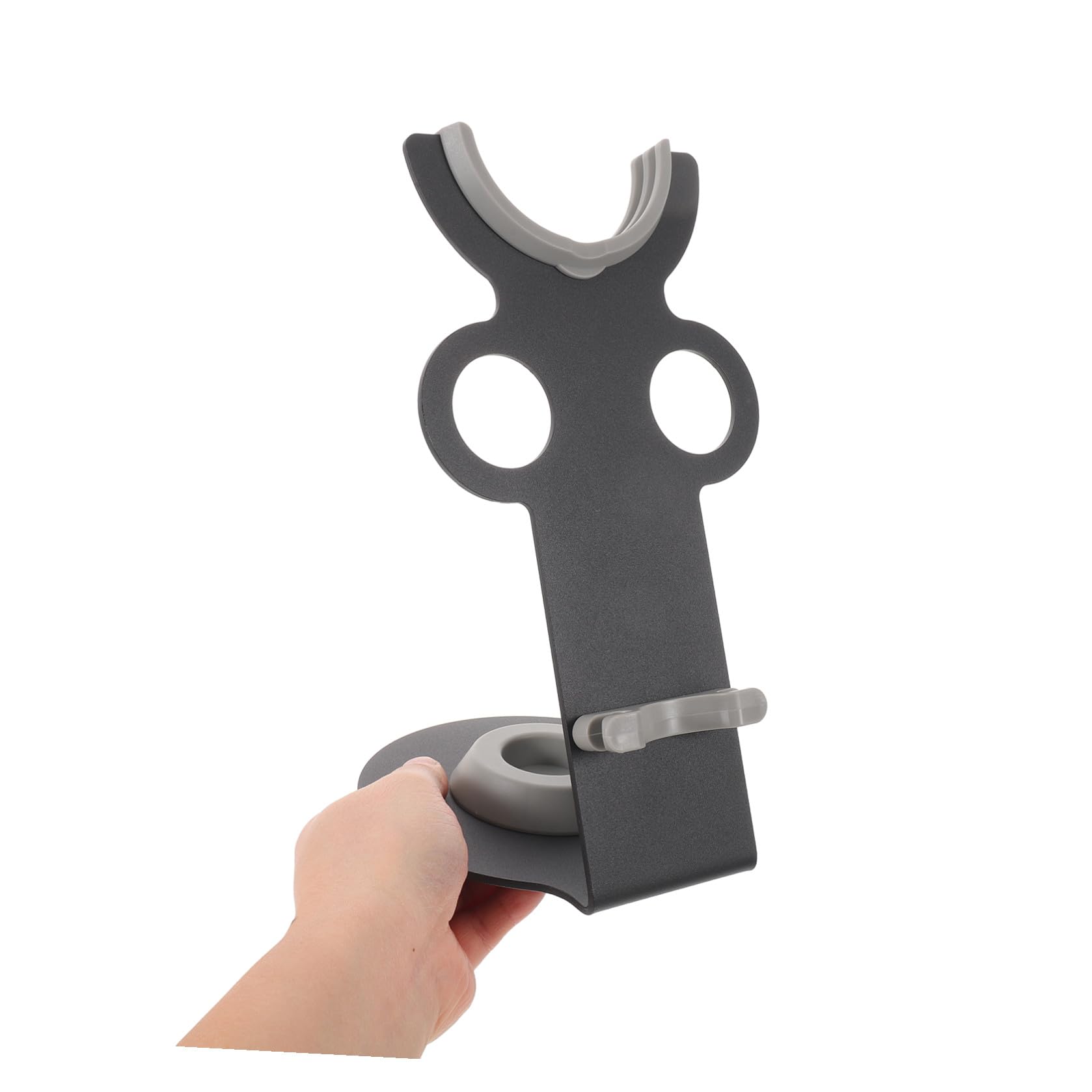 Beaupretty Soporte para Secador de Pelo, Soporte Vertical para Secador de Pelo de Escritorio, Metal y Plástico, Negro, para Peluquería y Hogar, Organizador de Herramientas de Peinado