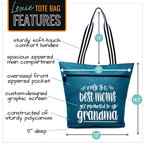 Large Zippered Tote Bag With Pockets For Grandmas, Grandmother, Nana - Fave People Grandma Gray - Perfect For Work, Gifts For Granny, Mother's Day, Christmas, Birthday (Fave People Grandma Gray) #TOP4