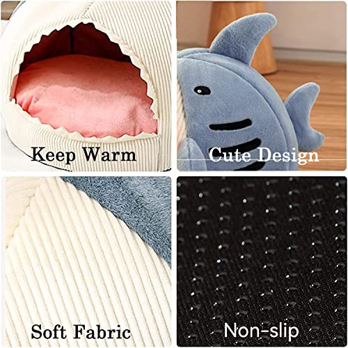 Zapdos Shark Shaped Plush Cat Cave Bed #TOP29