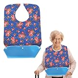 lybstes schnittmuster sabberlatz Elegantes Design: Lätzchen für erwachsene besteht aus hochwertigem Polyester-Baumwollmaterial, mit einem zarten und weichen Griff, hautfreundlich und ausgezeichnete Atmungsaktivität, kombiniert ausgezeichnete Wasseraufnahme und Atmungsaktivität. Das Design des floralen Musters von latz für erwachsene vermittelt exquisite und subtile Eleganz. Dies sorgt nicht nur für ein attraktives Aussehen, sondern hilft auch, verschüttete und Flecken während des Essens zu verbergen.