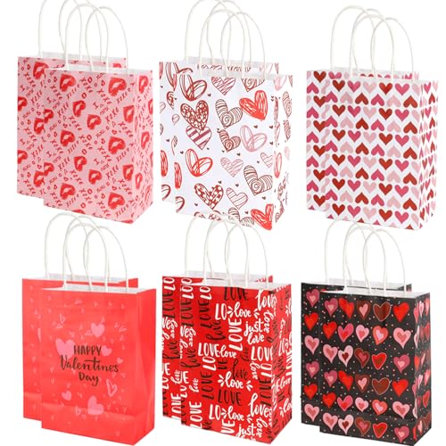 12 Piezas Bolsas De Regalo Para El Día De San Valentín, 21x15x8cm, Bolsas De Papel Para El Día De San Valentín Con Asas, Para Fiesta De Cumpleaños Del Aniversario De La Boda 12 Piezas Bolsas De Regalo Para El Día De San Valentín, 21x15x8cm, Bolsas De Papel Para El Día De San Valentín Con Asas, Para Fiesta De Cumpleaños Del Aniversario De La Boda
