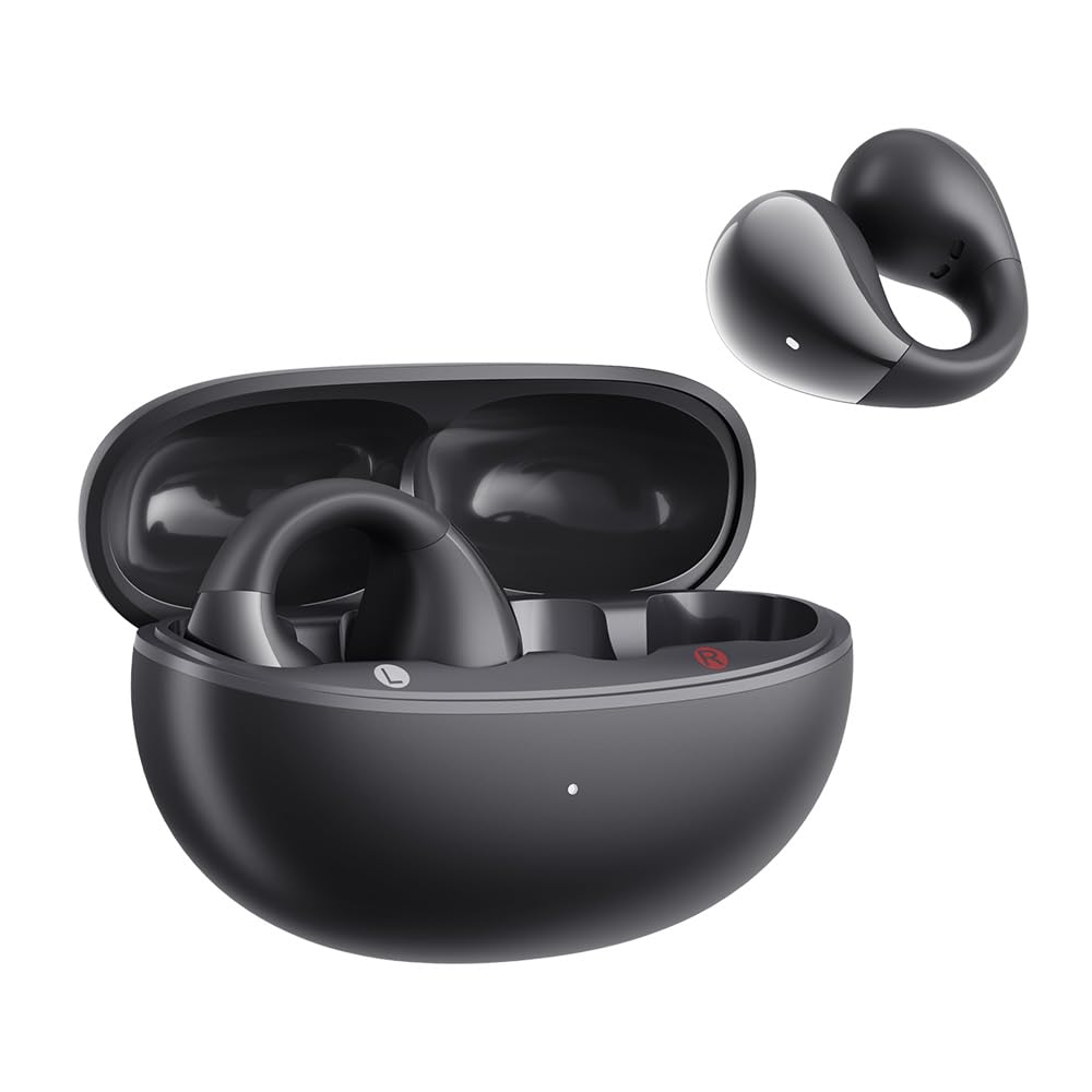 QCY Crossky C30 Cuffie Open-ear, Auricolari Clip Wireless Bluetooth 5.4, Suono Nitido, Chiamate ENC, Doppia Connessione, IPX5 impermeabili, Leggerezza e Comfort