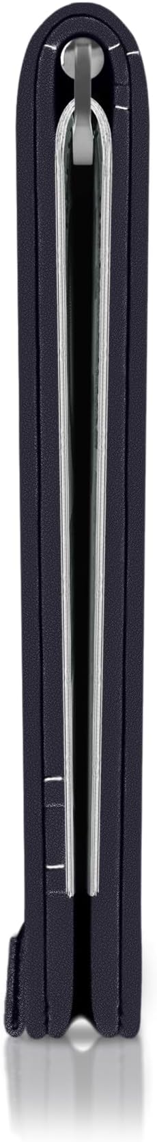 Kings Loot Money Clip Slim Minimalist Wallet for Men – RFID Blocking Leather Design with Money Clip – Front Pocket Bifold Holds 12 Cards – Stylish & Compact Wallets (Blue)