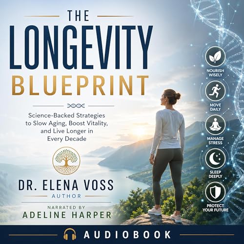 The Longevity Blueprint Audiolibro Por Dr. Elena Voss arte de portada