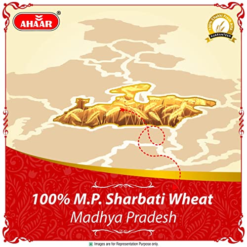 Image of Ahaar Super Atta 10Kg | 100% Natural MP Sharbati Wheat Flour