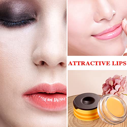 Bee Lip Balm Honey Pot,Bee Balm,Honey Lip Mask For Dry Lips,Hydrating & Prevention For Lip Care Lip Moisturzing Dry And Cracked Lip Scrubs Exfoliator #TOP6