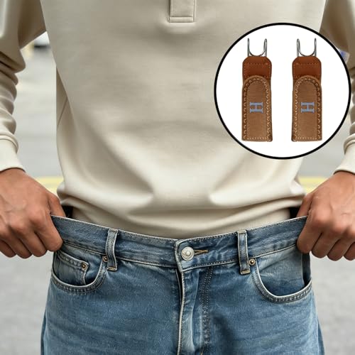Image of Buckleless Belt for Men, Metal Hook Elastic Belt with Quick Adjustment, Ideal for Hiking and Outdoor Activities, Travel Friendly Compact Design