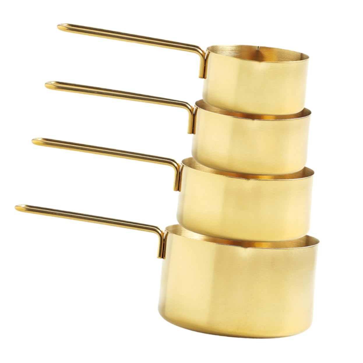 LIFKOME Cuillères Doseuses Lot de 4 Trou Suspendre en Acier Inoxydable Or Multi-usages Cuisine et Pâtisserie à Domicile