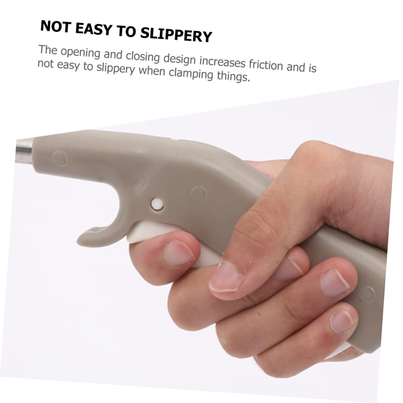 FRCOLOR Clip Picker Litter Picker Outdoor Garbage Clips Stainless Steel Tongs Metal Trash Gripper Rubbish Grabber Trash Grabber Garbage Folder Handheld Tong Metal Clip Plastic Foldable