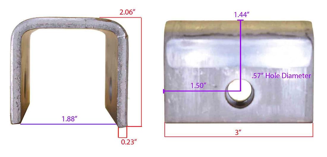 Rigid Hitch 3,500 lbs. Trailer Axle Suspension Kit for Single Axle Trailer (Leaf Springs, Hanger & U-Bolt kit)