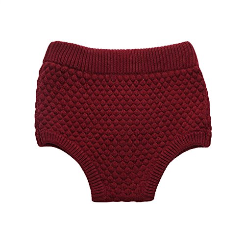 Culotte en coton pour bébé garçon et fille, rouge foncé, étiquette S (12-18 mois) Cover