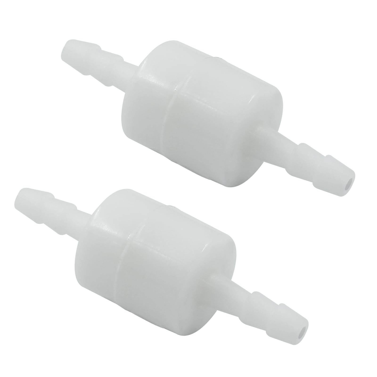 Coufce 2 Pcs 5/32"(4mm) Plastic Check Valve Barb Hose with One Way Inline Non-Return Air Water Gas Check Valve Ozone Resistance Fuel Oil Water Gas