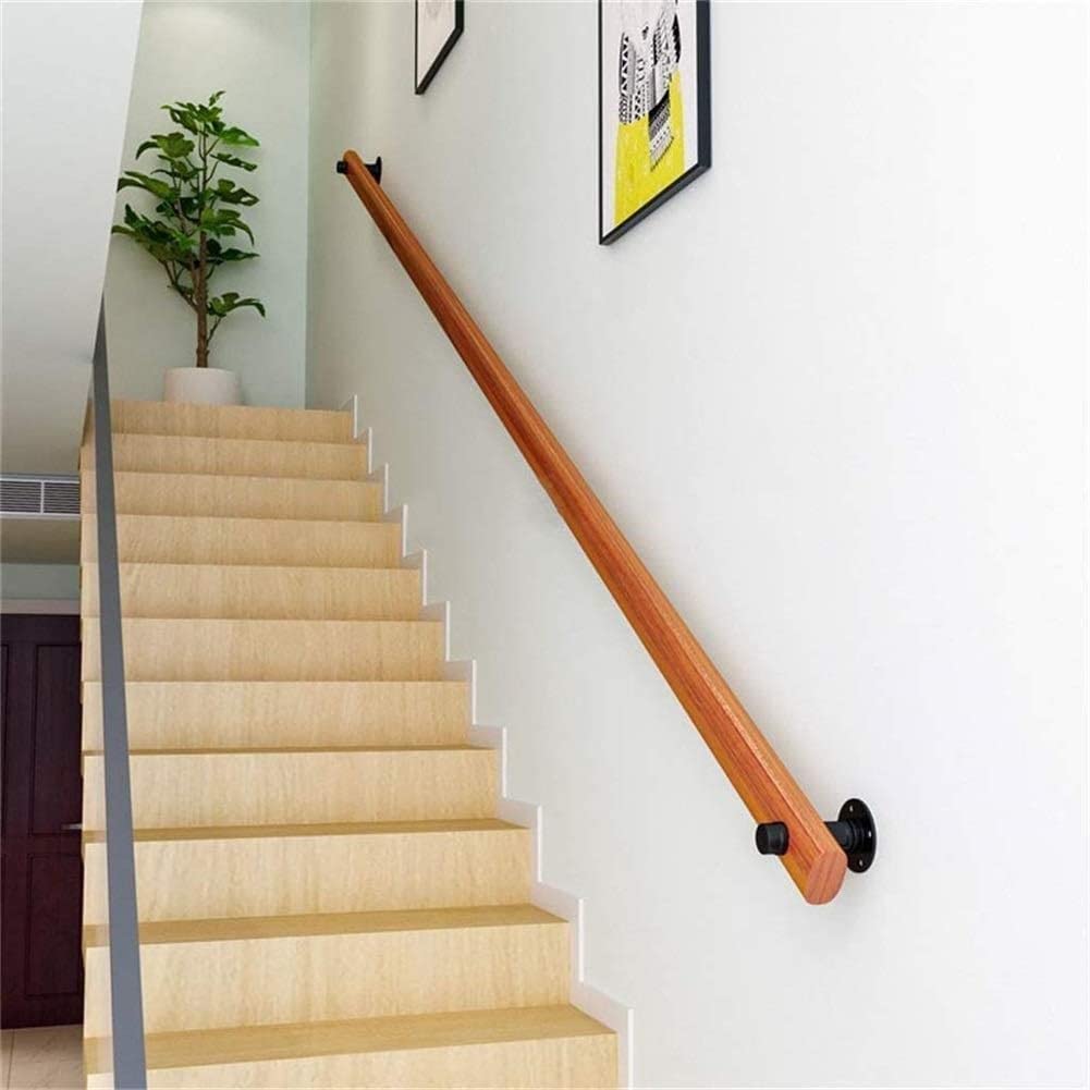 Antypoślizgowe balustrady wewnętrzne z litego drewna, montowane na ścianie, bezpieczne podparcie dla osób starszych korytarzy i poddasza, solidny system dla zwiększenia bezpieczeństwa i bezpieczeństwa