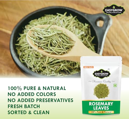 Image of Easygrow Rosemary Dried Leaves (100% Natural) - 100 gm, Dried Rosemary Leaves For Hair Growth (Pack of 2)