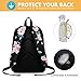 Leaper Girls Cute Backpack Fashion School Backpack for Girls Water Resistant Laptop Backpack Floral backpack for Women Black