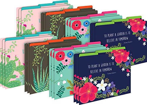 Dossiers de designer Barker Creek à fleurs pour transformer la corvée de tri en plaisir créatif