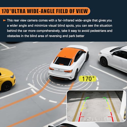 Image of AG1T-19G490-AA Rear View Backup Camera Compatible with Ford Taurus 2010 2011 2012 Park Assist Camera Replaces # AG1Z-19G490-D