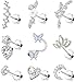 JeweBella 9PCS 16G Helix Piercing Chirurgenstahl für Damen Knorpel Ohrringe Zirkonia Blume Herz Schmetterling Ohrstecker Labret Nase Conch Piercing Set Tragus Piercing Ohr Schmuck Silber/Gold Damen Ring günstig Kaufen-JeweBella 9PCS 16G Helix Piercing Chirurgenstahl für Damen Knorpel Ohrringe Zirkonia Blume Herz Schmetterling Ohrstecker Labret Nase Conch Piercing Set Tragus Piercing Ohr Schmuck Silber/Gold