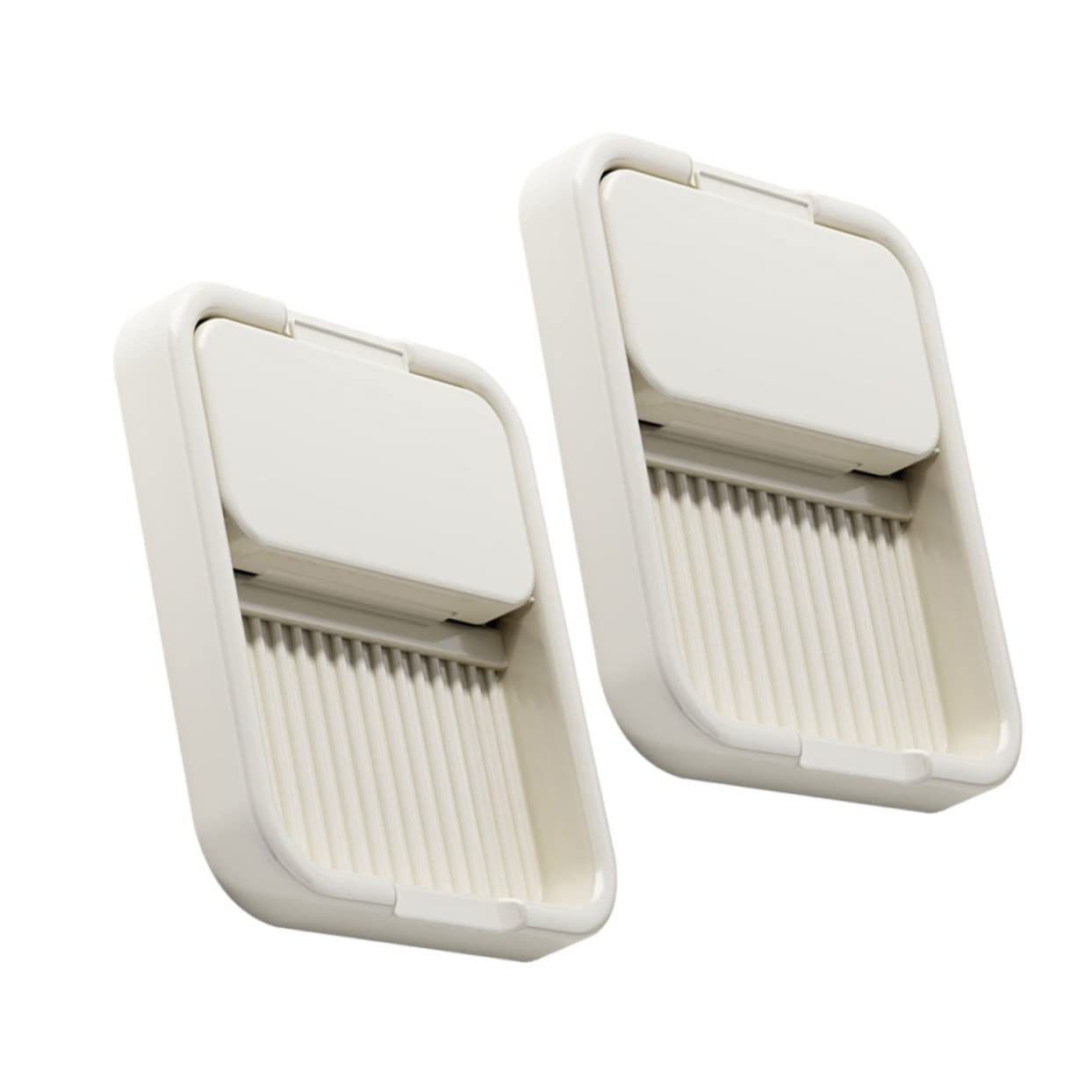 MUCKLILY 2Pcs Folding Kitchen Lid Rack Utensil Stand Multi Functional Countertop Organizer for Pot Lids Chopsticks Spoons and Cooking Tools Space Saving Household Storage