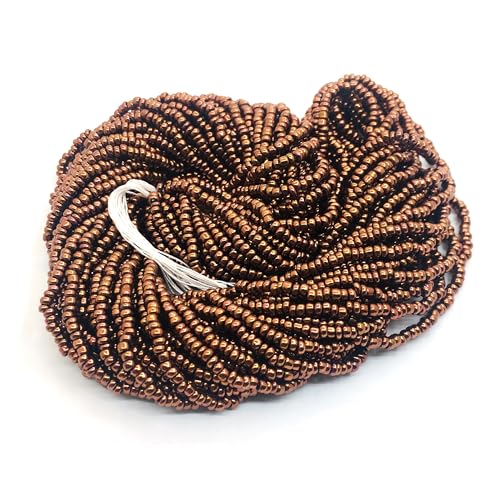 Seed Beads 2 mm Preciosa Ornela Czech 9000 Pieces CZ Glass Beads 11/0 24 on Multiple Strands (Metallic Copper) - Image 2
