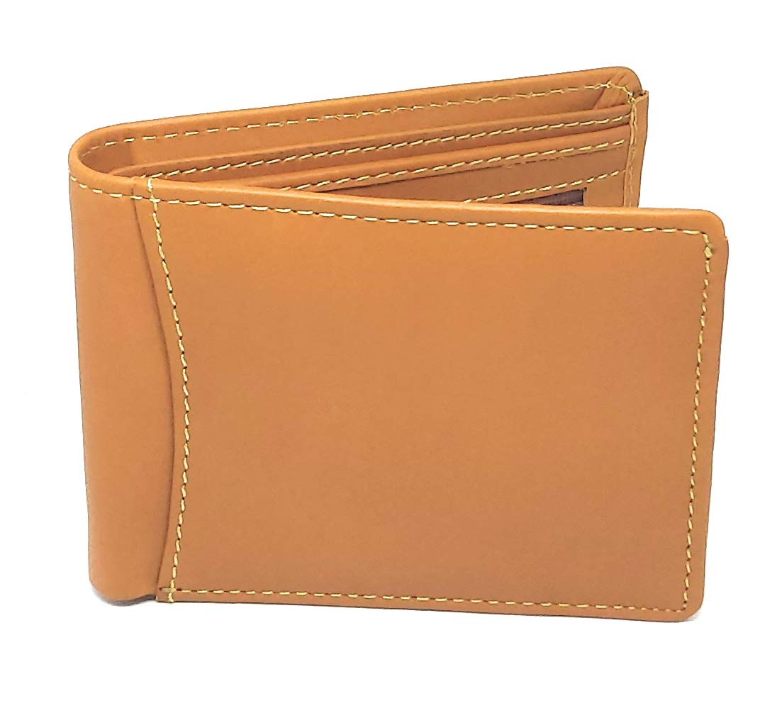 S K I N C R A F T Leather Open Pocket Men's Wallet (Tan)