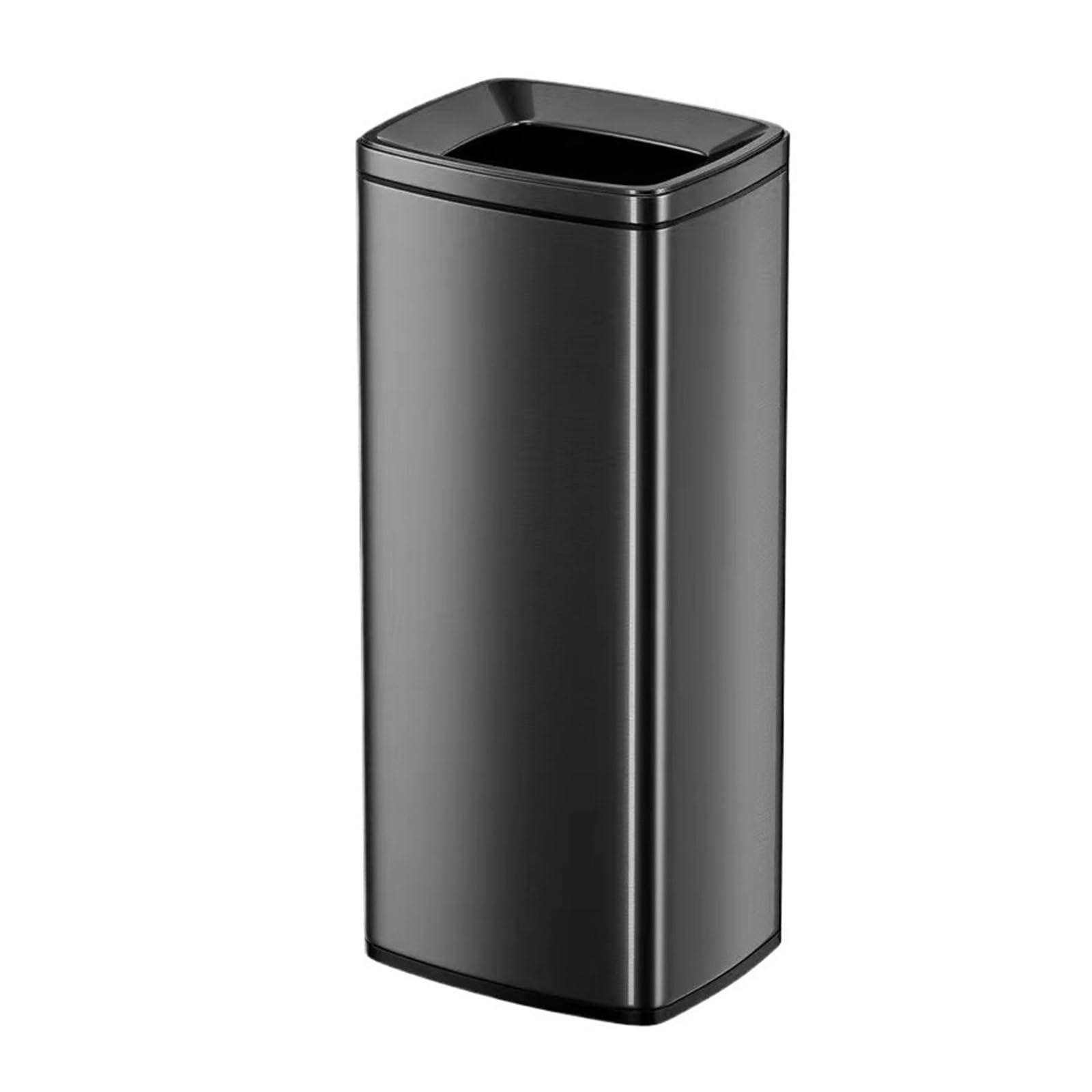 Z4T8M2K6G5 Waste Bin Open Top Trash Can, Stainless Steel Waste Bin with Removable Inner Basket for Home Office Restaurant Pub Trash Can(Gris)