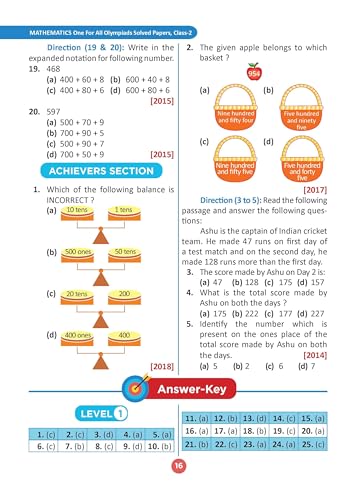 Image of One For All Olympiad Chapter-wise Previous Years's Solved Papers, Prep-Guide Class 2 (Set of 2 Books) Maths & Science for 2026 Exam